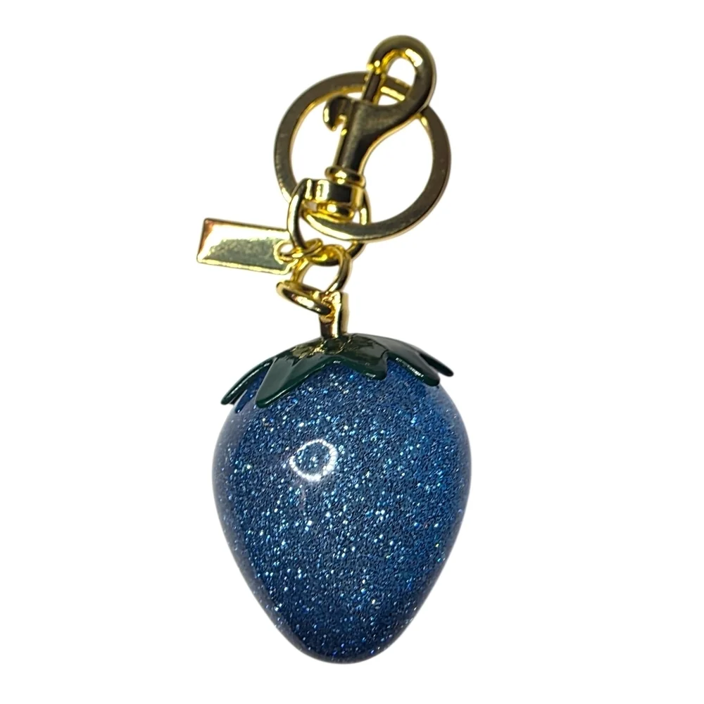 Sparkling Blue Strawberry Keychain